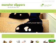 Tablet Screenshot of monsterslippers.co.uk